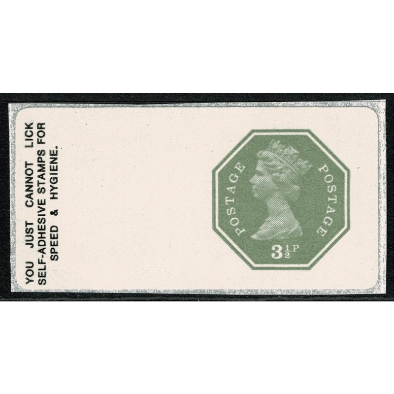 1974 Self Adhesives 2nd Series by Derek Worboys. 3½p with Special Slogan