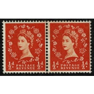 1955 ½d orange Watermark Edward's Crown. Listed variety "shamrock stem flaw" SG 540d.  Spec. S2d. Ex sheet