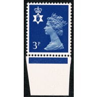 3p ultramarine  OCP/PVA. MISSING PHOSPHOR. Unmounted mint marginal  single SG NI13y