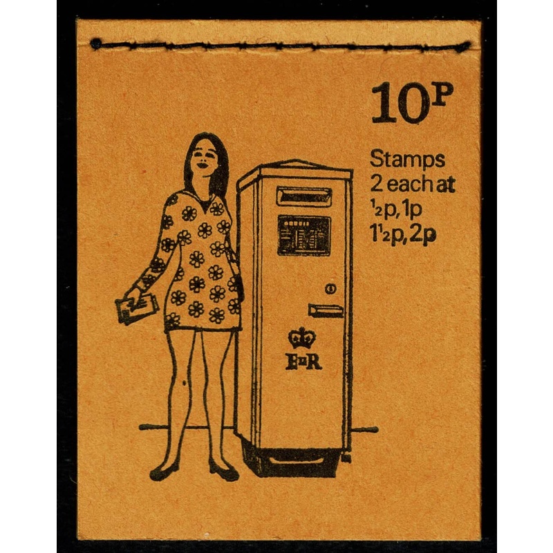 DN56 10p Mellor design 1968. October 1972.  Both panes FCP/PVA  ½p/2p & 1p/1½p Horizontally se-tenant
