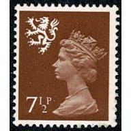 7½p chestnut OCP/PVA. MISSING PHOSPHOR. SG S25y