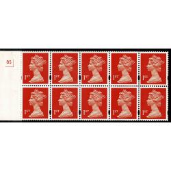 T7(9) Someone Special. Retail version. 10 x 1st orange red 2B OFNP/PVAD  Cyl. B5 pB89