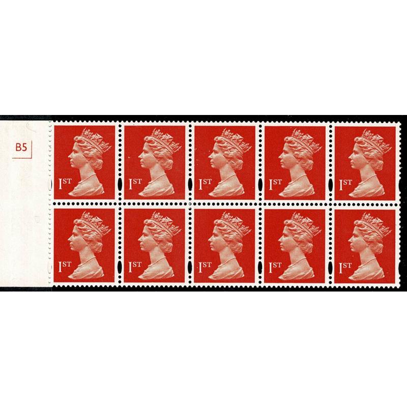 T7(9) "Someone Special". Retail version. 10 x 1st orange red 2B OFNP/PVAD  Cyl. B5 pB89