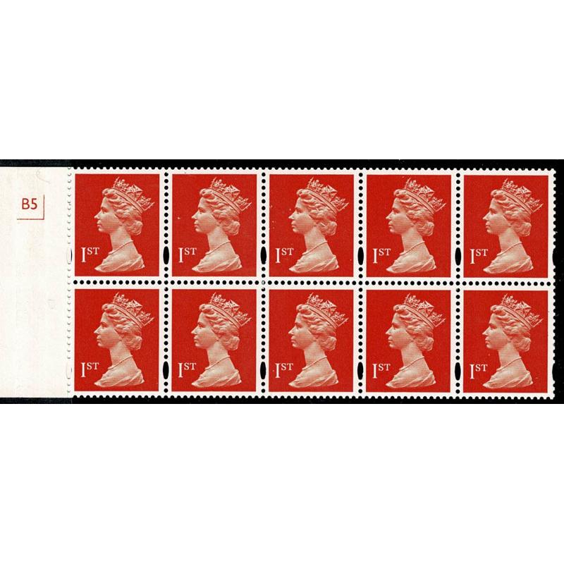 T7(9) Someone Special. Retail version. 10 x 1st orange red 2B OFNP/PVAD  Cyl. B5 pB89