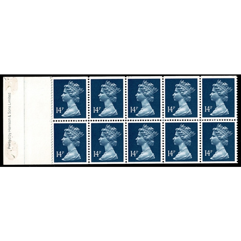 Type 3 (Chambon) 10 x 14p deep blue FCP/PVAD. Rotary Perf. Barcode 200101. MISSING PHOSPHOR