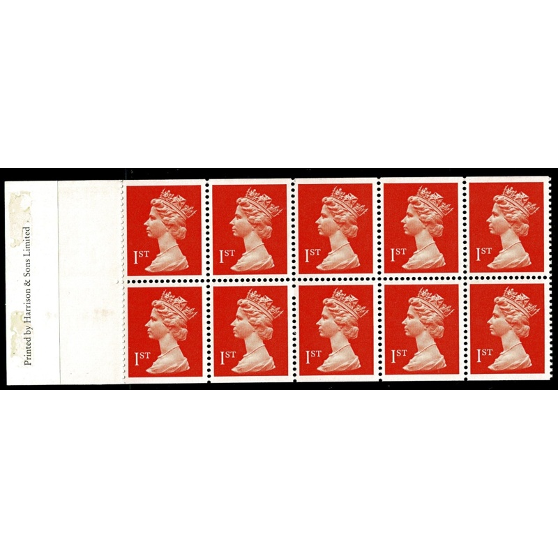 Type 7(1) 1992 Olympics. Harrison 10 x 1st orange ACP/PVAD. Pane DP155. Blind Perf between 7 & 8