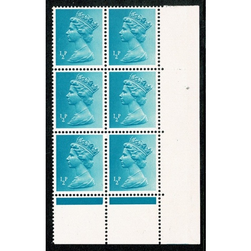½p turquoise FCP/PVAD. MISSING PHOSPHOR. Positional block. Ex Cyl. 7