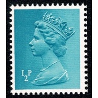 ½p turquoise FCP/PVA. Left Band. Ex £1 Wedgwood Booklet Pane DP20
