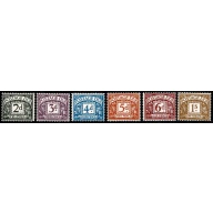 1968-69 No Watermark. Unmounted Mint. Large format set of 6 values. SG D69-D74