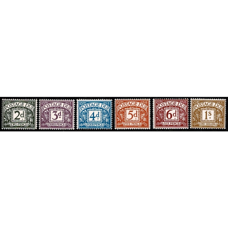 1968-69 No Watermark. Unmounted Mint. Large format set of 6 values. SG D69-D74